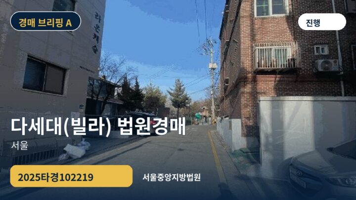 서울 다세대(빌라) 법원경매 | 2025타경102219