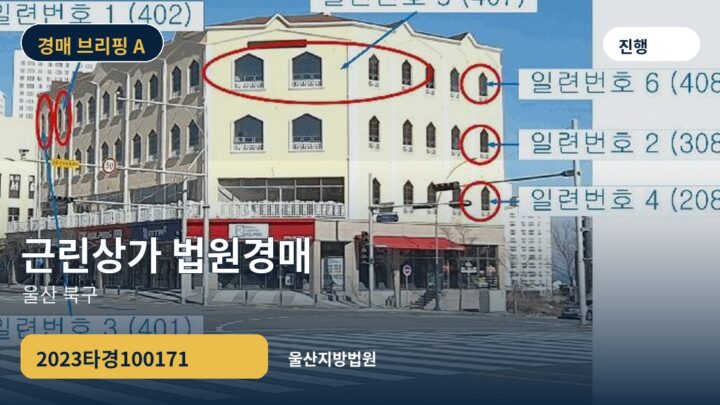 울산 북구 근린상가 법원경매 | 2023타경100171